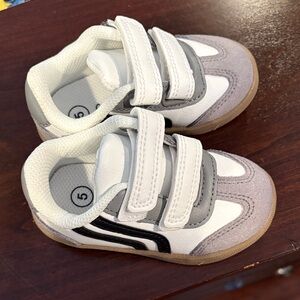 Cat & Jack White, Gray and Black Velcro Kids Sneakers